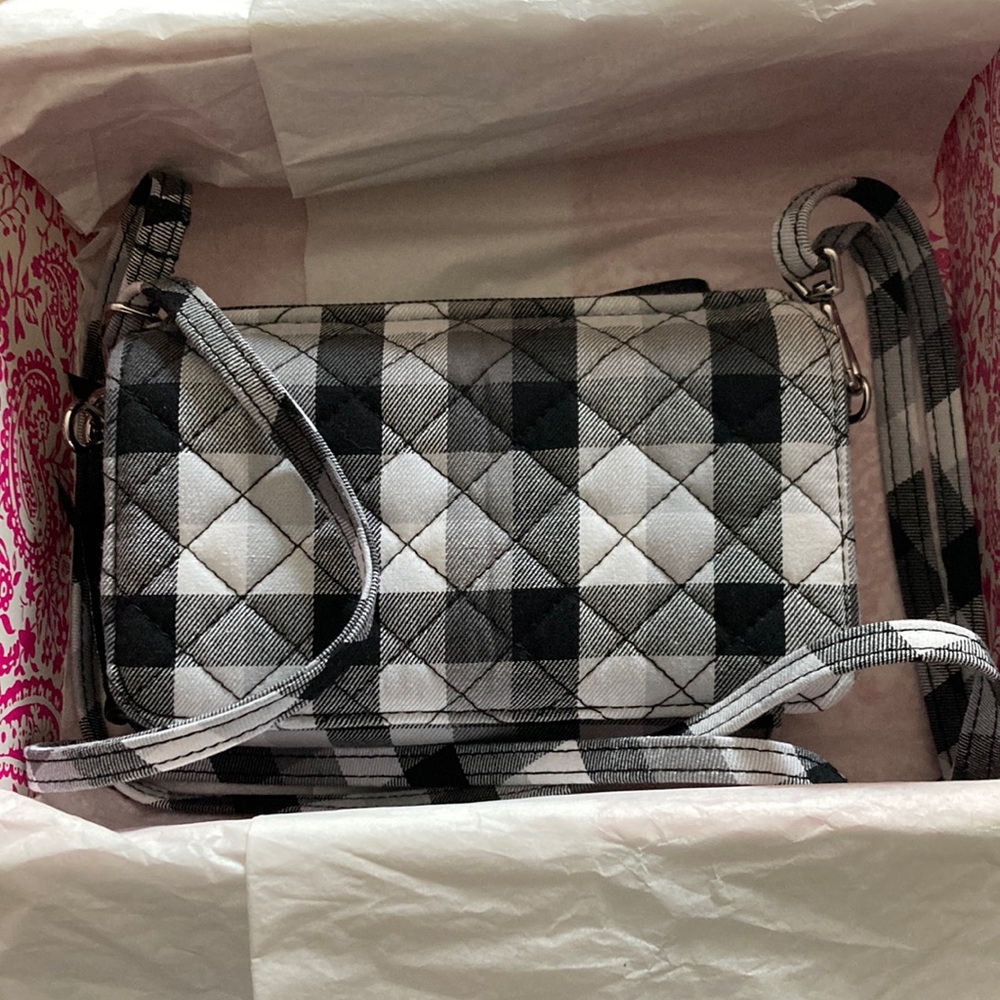 Vera Bradley RFID All in One Crossbody Bag In Kingbird Plaid NWT in box